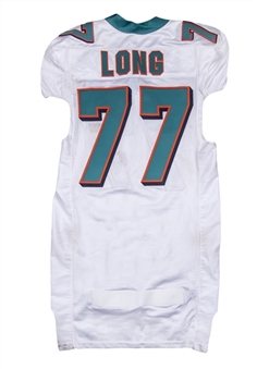 2011 Jake Long Game Used Miami Dolphins White Jersey Video Matched To 9/18/2011 (MeiGray)
